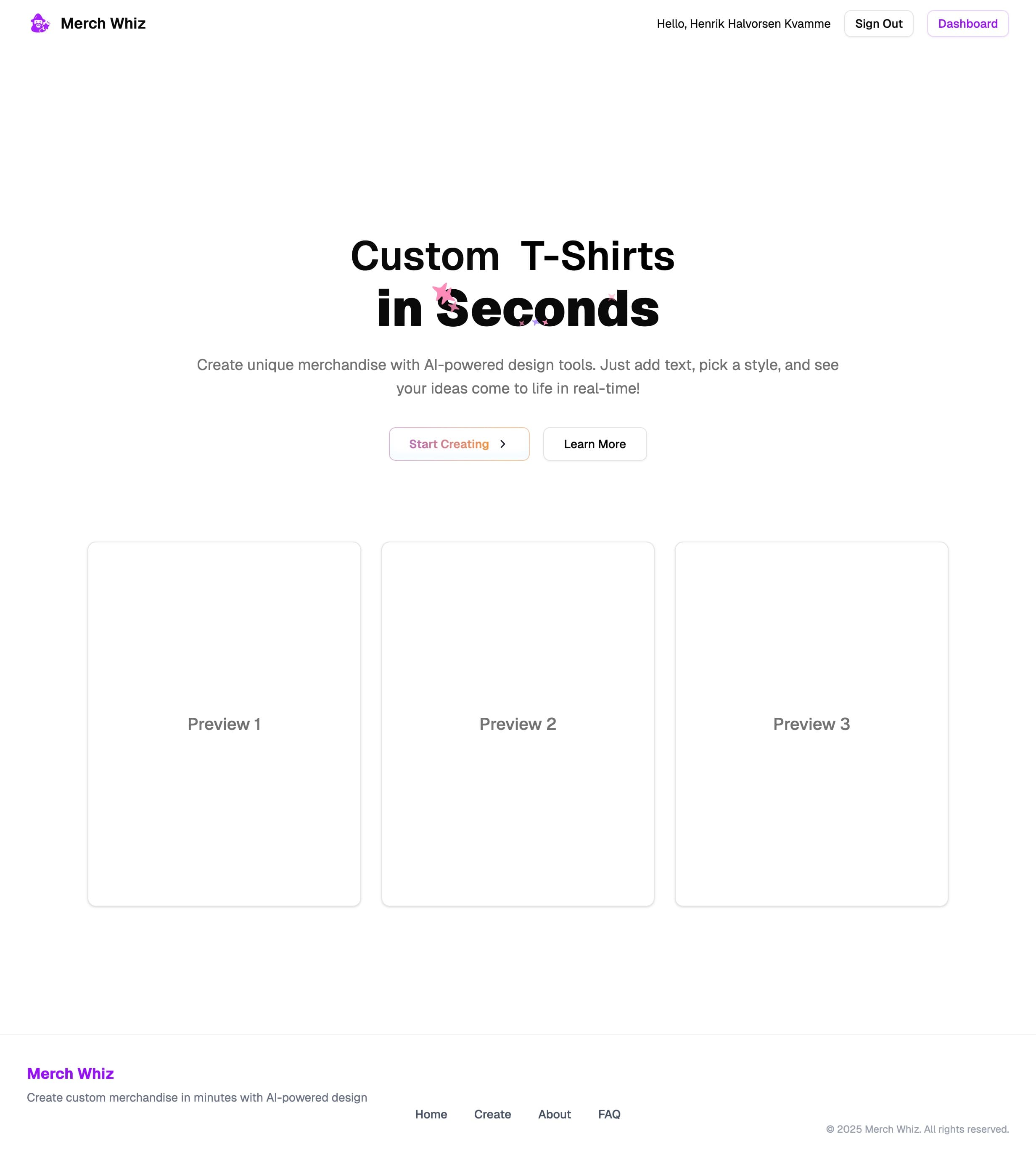 Merch-Whiz screenshot