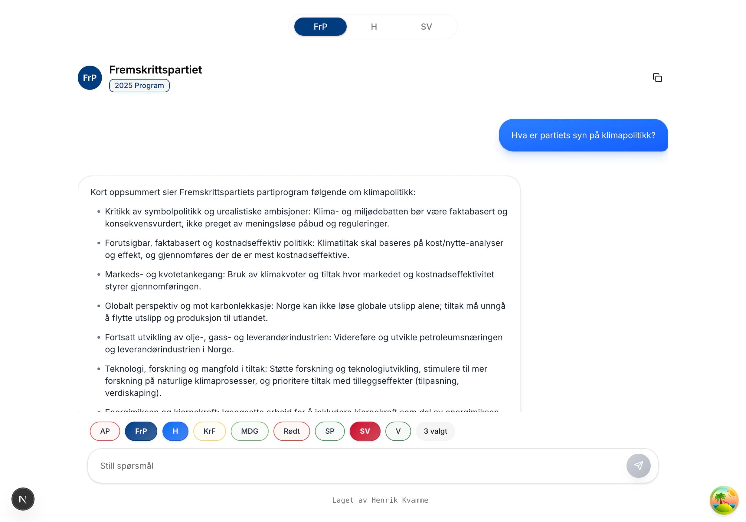 Partichat screenshot